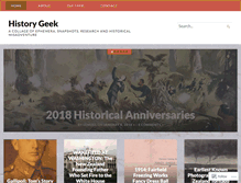 Tablet Screenshot of historygeek.co.nz